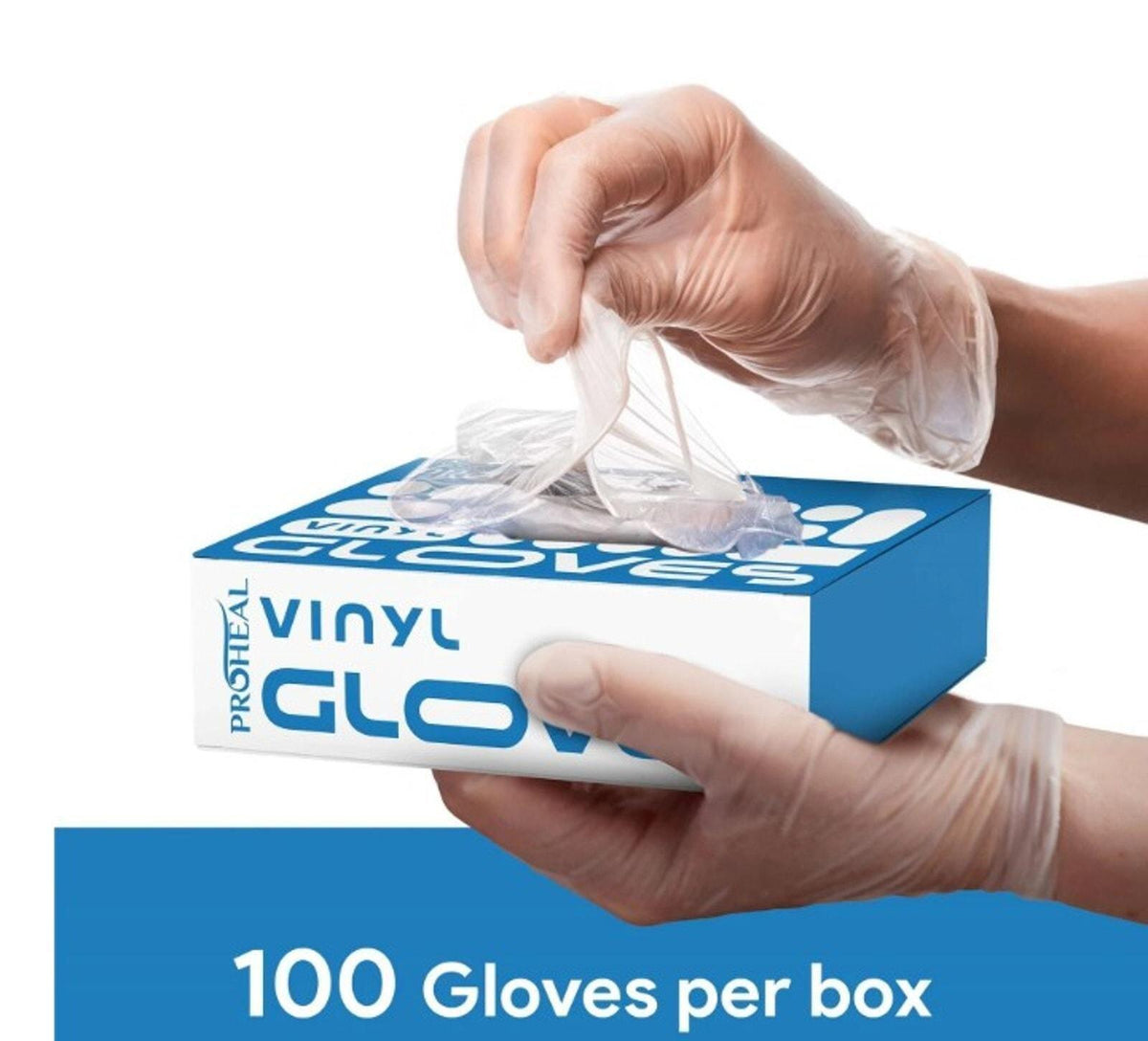 New ProHeal Clear Vinyl Gloves - Small 100 Pieces A0000432