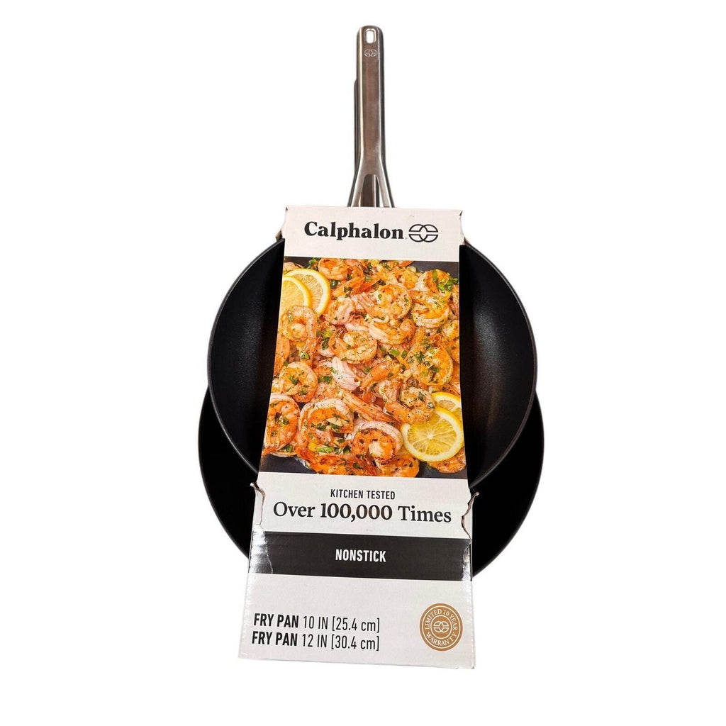 PP_501 New $98 MSRP Calphalon Premier Nonstick 10" & 12" Fry Pan Set A0000501
