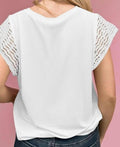 R212 NWOT XL Crewneck w Textures Sleeve Softstyle White R0000212