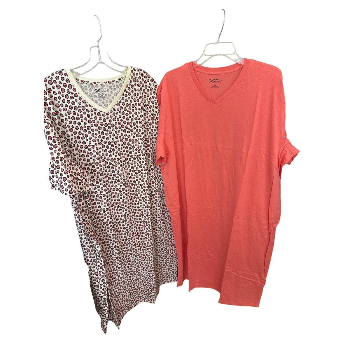 New Cozee Corner OS 26-29" PTP Oversized Cotton Knit Sleep Tees R0000093