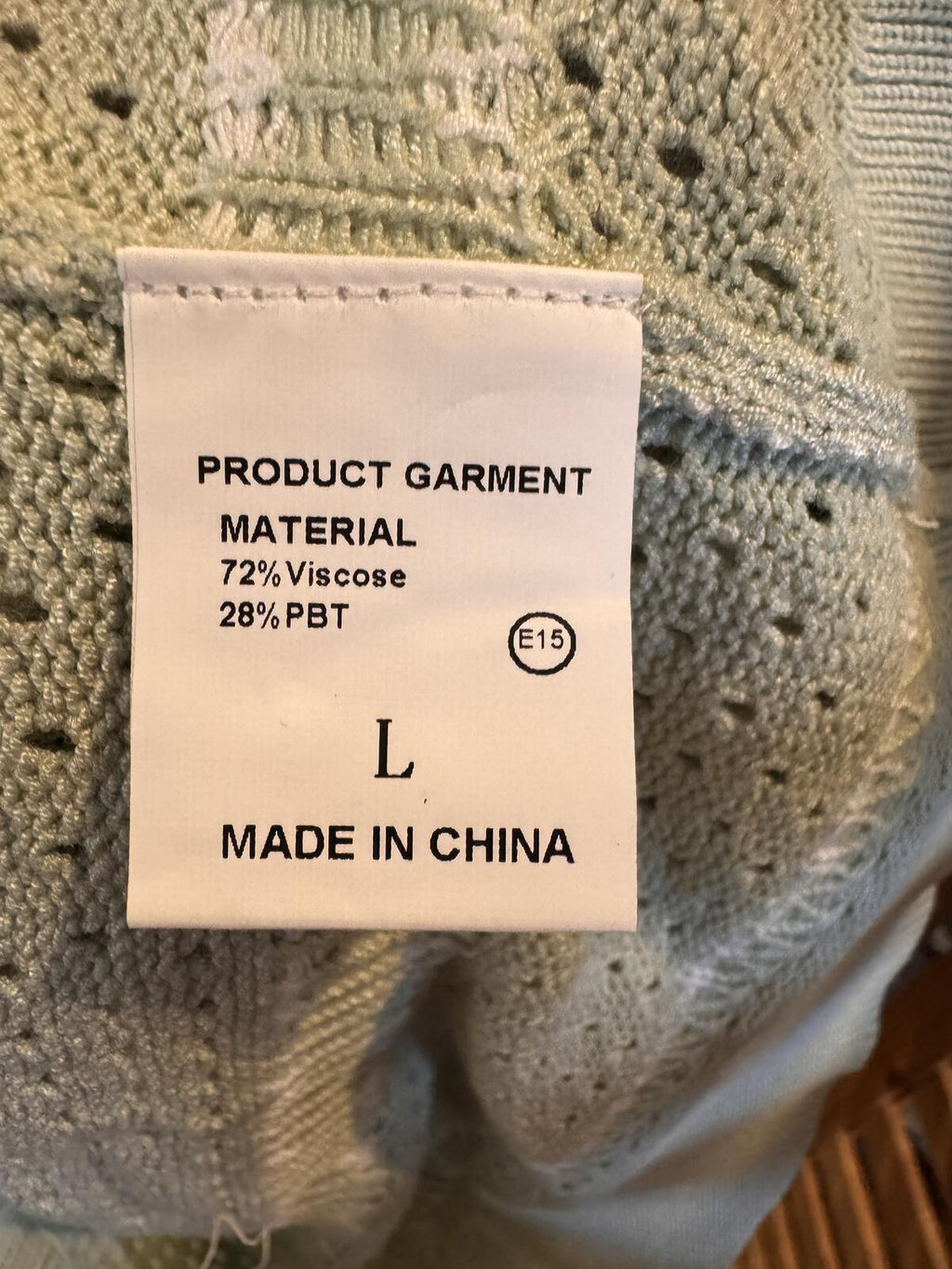 484 NWOT Unbranded Sage Striped Medium 20" PTP Floral Knit Sweater Top R0000484