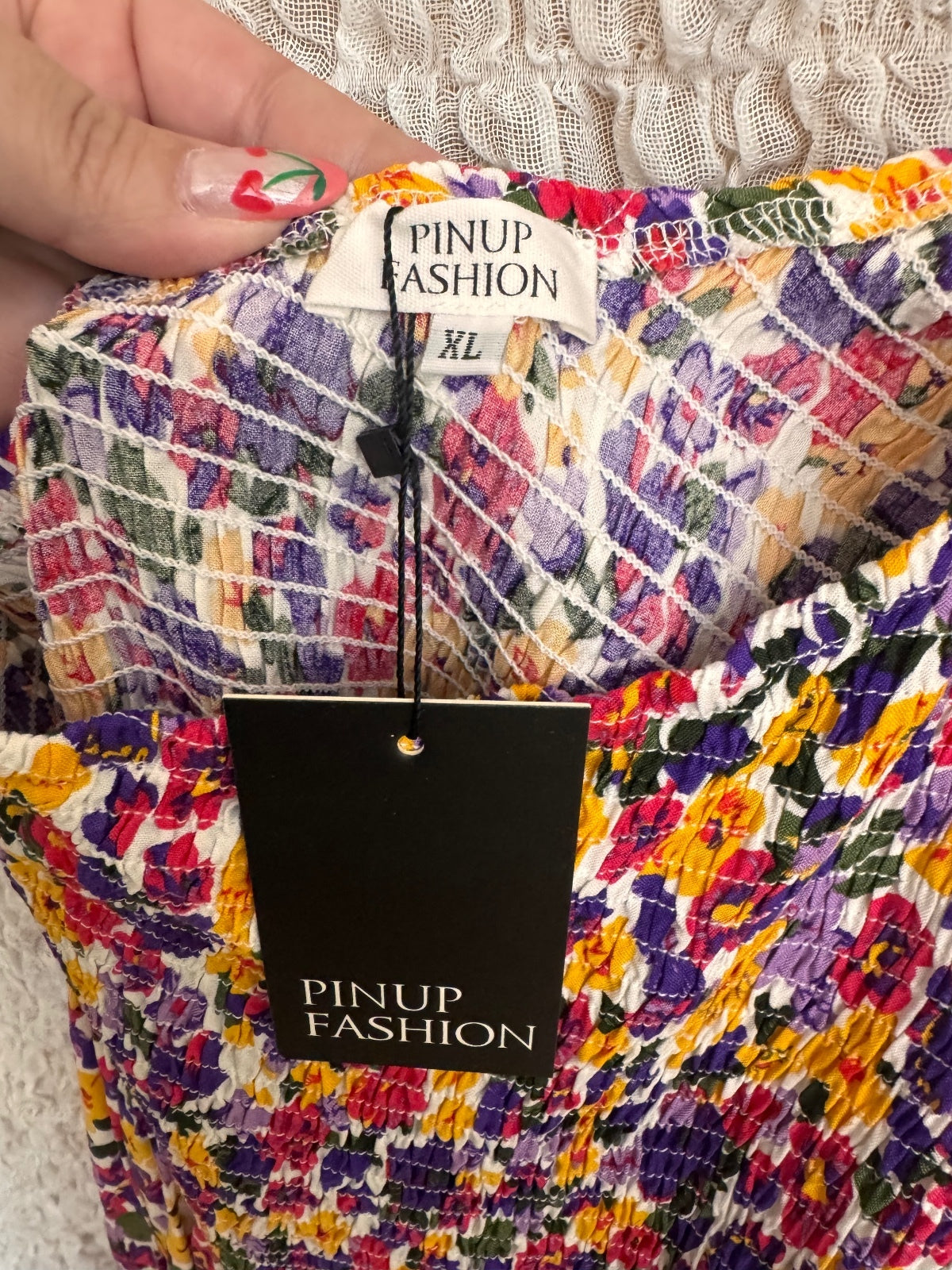 1032 NWT Pinup Fashion XL 19-22” Ptp Callout One-Shoulder Dress $20MSRP A0001032