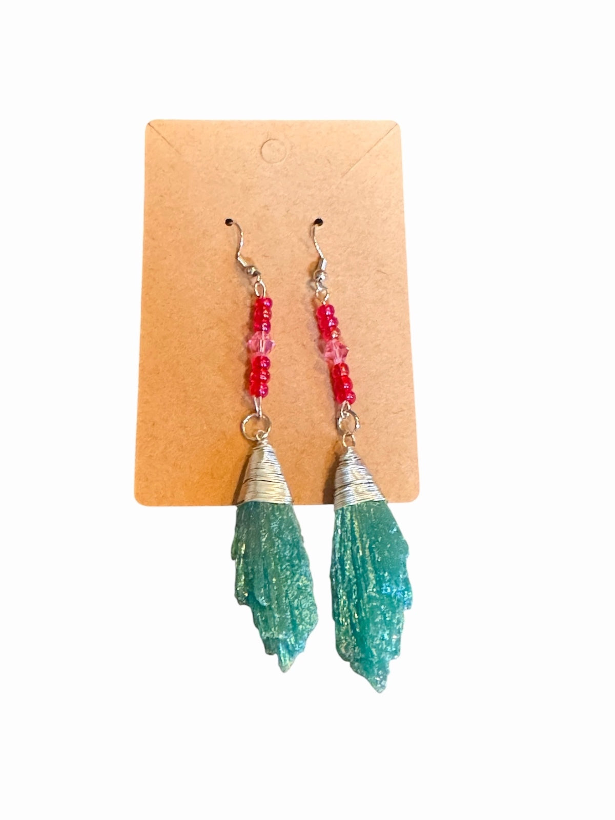 122 New Handmade Dangle Acrylic Glittery Stone-Look Earrings 1 ct. A0001022
