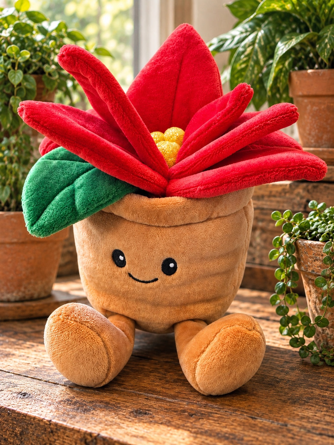 1247 NWT Giggle Scape 6" Plant in Pot Plushie A0001247