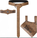 1094 3 pc. Adult Medieval Renaissance Belt w Sword Holster Set One Size A0001094