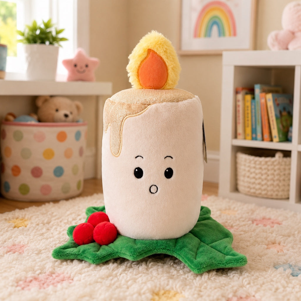 1047 New Giggle Scape 8” Plush Christmas Candle Stocking Stuffer A0001047