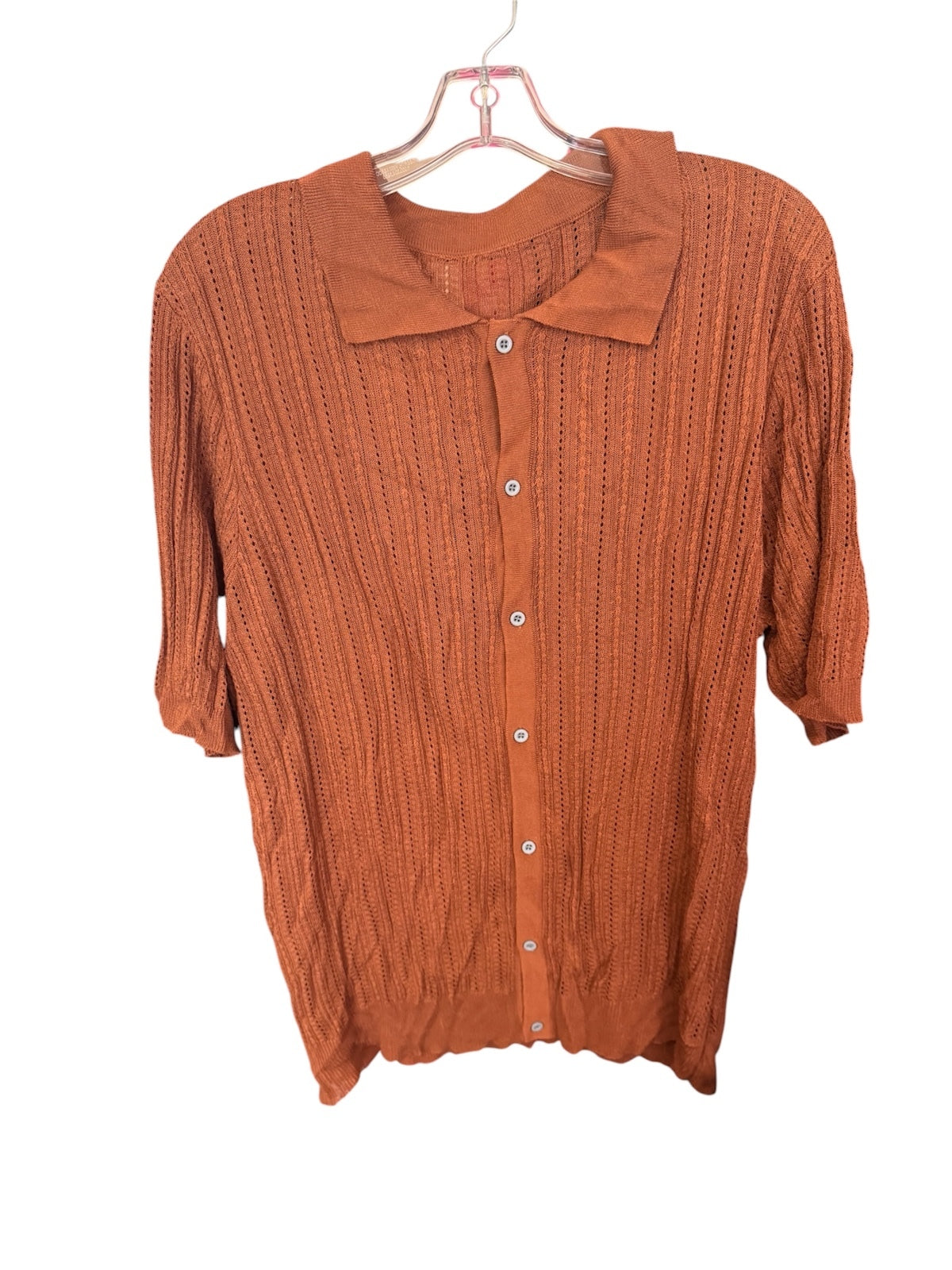 1184 NWOT Boutique Boho XL Open Weave Lightweight Knit Cardigan Top A0001184