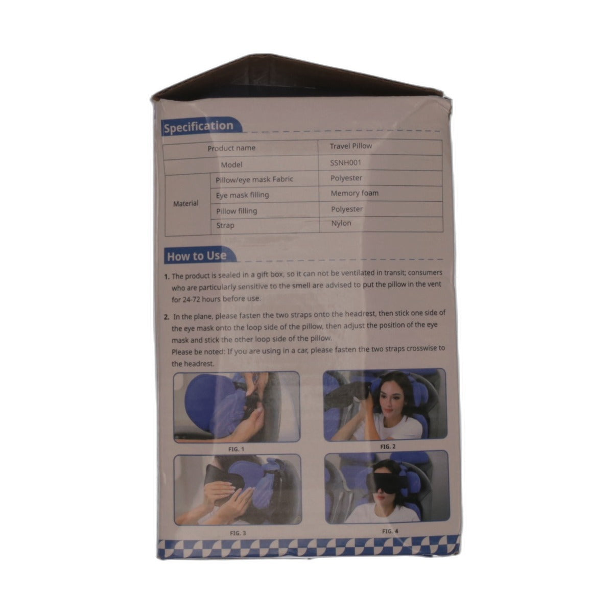 Sarisun Travel Pillow with Eye Mask in All Black $20 MSRP | A0001301