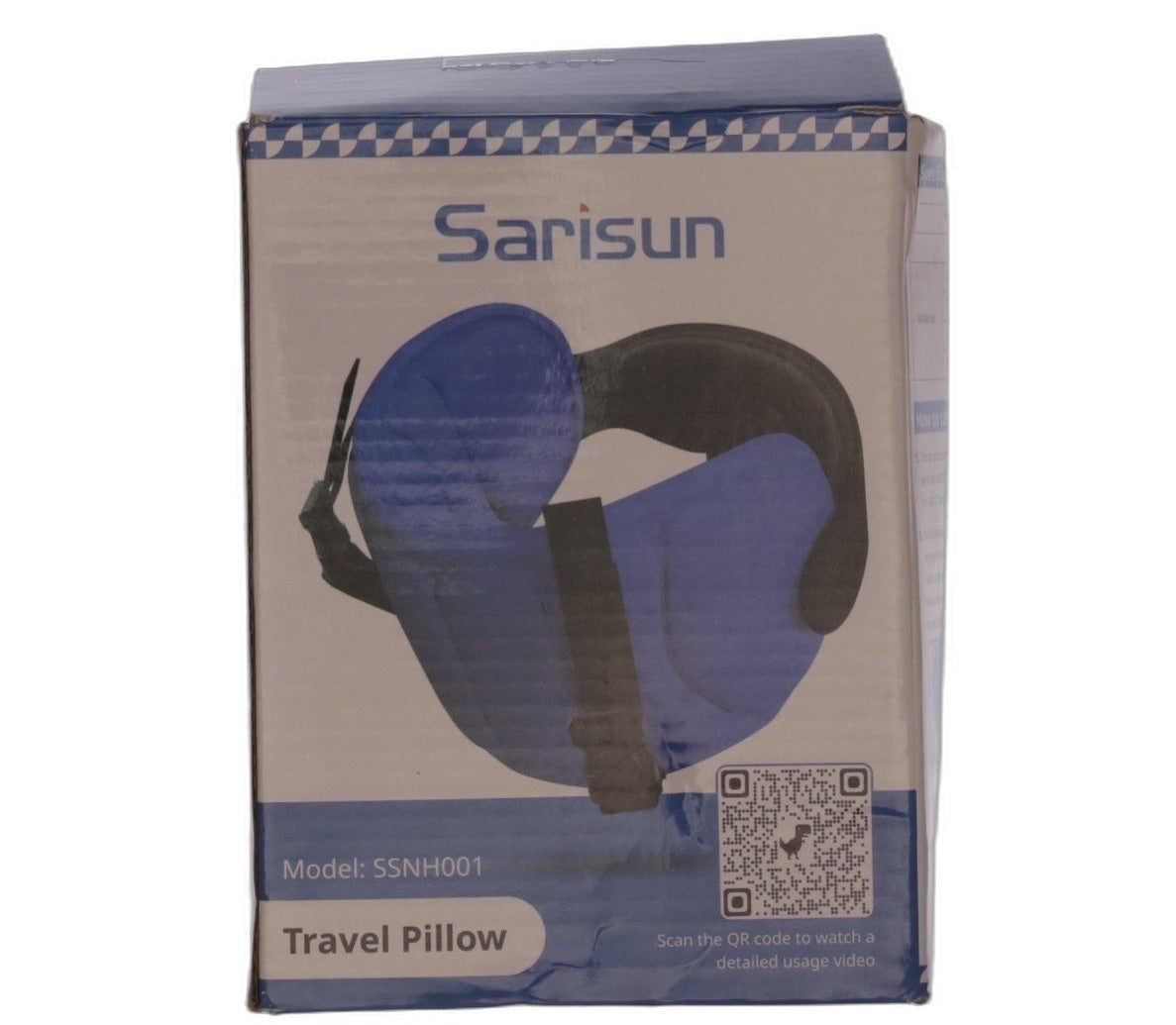 Sarisun Travel Pillow with Eye Mask in All Black $20 MSRP | A0001301